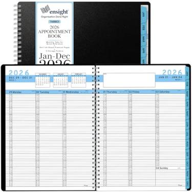 Imagem de Ensight Agenda e agenda 2026 21,6 cm x 28 cm grande por hora semanal agenda diária com abas, horários de 30 minutos, organizador de calendário azul janeiro de 2026 a dezembro de 2026 - planejador de