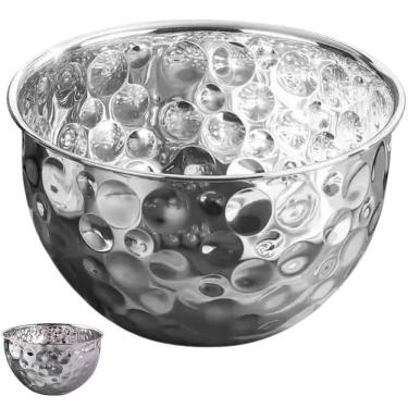 Imagem de Tigela Bowl Inox Cumbuca Fruteira Saladeira Mesa Posta Sala de Jantar Buffet Refeiçao Multiuso Cozinha Decoraçao