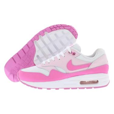 Imagem de Nike Tênis infantil Air Max 1 (FZ3559-100, branco/espuma rosa/rosa divertido), Branco/espuma rosa/rosa divertido, 5.5 Big Kid