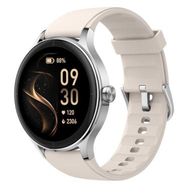 Imagem de Bettdow SmartWatch, Relogio Smartwatch Feminino, 1.27" Ecrã tátil, à prova d'água IP68, 100+ Modos Esportivos, chamada Bluetooth, Compatível com Android iOS, voz por IA (Bege)