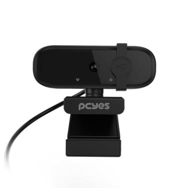Imagem de PCyes HD Webcam Profissional, 1080p, Preta, com Microfone Integrado, para Videoconferência e Streaming