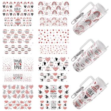 Imagem de Elewins Envoltório UV DTF - Pacote engraçado de 16 folhas de transferência a frio para chaveiros de motel, envelopes Uvdtf DIY para chaveiro de hotel em branco (Dia dos Namorados romântico)