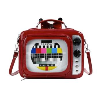 Imagem de itabag Bolsa tiracolo retrô para televisão, transparente, para exibição de anime, para mulheres, exibição de pinos de anime, Vermelho, 10.03 x 3.35 x 7.4, Moderno/justo