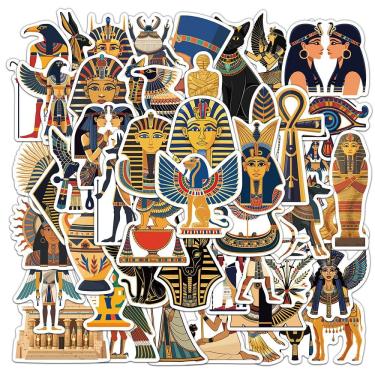 Imagem de Pacote de adesivos do Egito Antigo, 50 unidades de vinil Pyramid Pharaoh