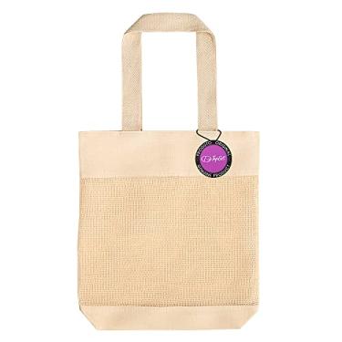 Imagem de Sacola Ecobag em Malha de Algodão 39x43cm Calabria TopGet (Natural)