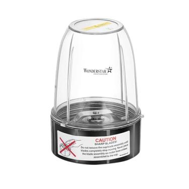 Imagem de Wonder star Copo de vidro compatível com peças de reposição Nutri-bullet 946 ml para Nutri Bullet 600W e 900W, pacote com 2||material de policarbonato ||4 linhas de aderência extras (frasco de 530 ml