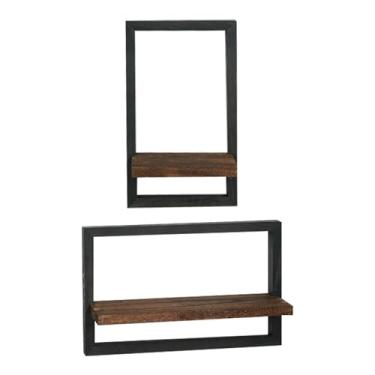 Imagem de Prateleira flutuante quadrada para parede, prateleiras de armazenamento - Prateleira de elegante | Suportes de montagem leves para fotos de decorações de vasos de troféus de vegetação