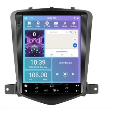 Imagem de Estéreo automotivo Android 15 atualizado de 6 + 128 G para Chevrolet Chevy Cruze J300 2009-2014 sem fio CarPlay Android Auto/Bluetooth GPS 24,7 cm com tela sensível ao toque vertical Link espelhado FM