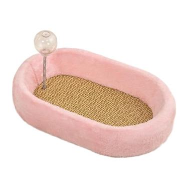 Imagem de Fxzqgnh Arranhador para Gatos, Brinquedo Interativo para Gatinhos, Protetor de Móveis, Protetor de Sofá para Exercícios, Cama de Caça para Gatos, Almofada Par, Rosa