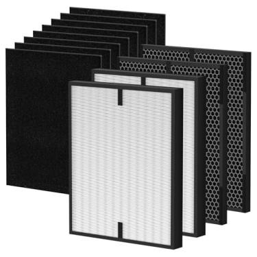 Imagem de Pacote com 12 filtros de substituição compatíveis com AD3OOO, 3000M, 3000 Pro Air Series Purificadores de ar, 2 unidades Fliter, 2 pacotes de carvão ativado, 8 pré-filtros
