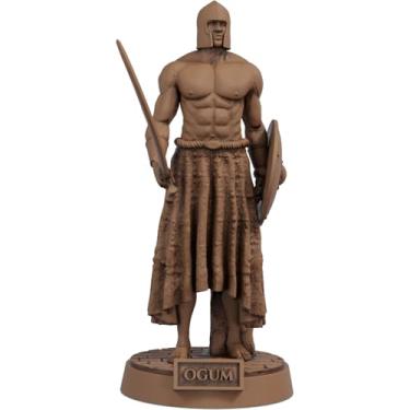 Imagem de Estátua Ogum Umbanda Candomblé - Orixá Guerreiro - Versão 3 (Cor Madeira)