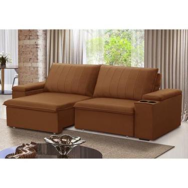 Imagem de Sofá Retrátil e Reclinável 3 Lugares 225cm com Porta Copos Ballarat - 