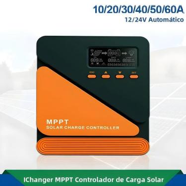 Imagem de Controlador De Carga Solar MPPT 60A 50A 40A 30A 20A 10A 12V 24V Regula