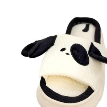 Imagem de Chinelo Pantufa de Cachorrinho Feminino Masculino Inverno Quentinho com Sola Antiderrapante Confortável (Preto,37)