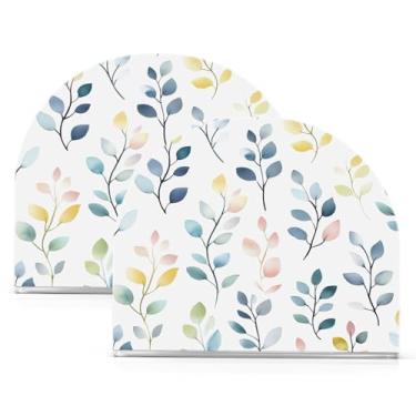 Imagem de Wassud Porta-guardanapos de acrílico para folhas e ramos de aquarela, dispensador de guardanapos de papel moderno em forma de U para mesa, cozinha, sala de jantar, bancada 2 peças (comporta 50-60