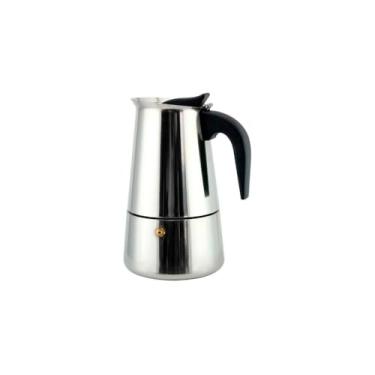 Imagem de Cafeteira Tipo Italiana, Inox, 200ml, 4 Xícaras, Alça Baquelite, 8,5cm x 16,5cm, com Válvula de Segurança