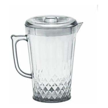 Imagem de Kit Jarra Acrílica 2L Com Tampa e 4 Copos Design Cristal Premium Elegante Para Suco, Água e Refrigerantes