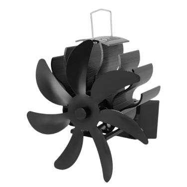 Imagem de Asixxsix Ventilador de Fogão a Lenha, Ventilador de Lareira Movido a Calor Com Braçadeira Universal Ajustável para Tubos de Combustão Não Magnéticos, Ventilador Não Elétrico para Fogão a