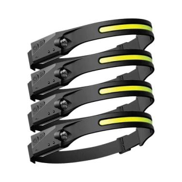 Imagem de Lanterna De Cabeça LED Recarregável Com Sensor USB Para Camping, Pesca