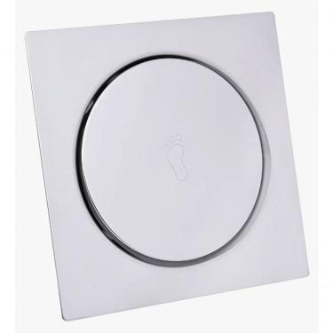 Imagem de Ralo Inteligente Click 10x10 Cm Inox Banheiro Lavabo Veda Cheiro