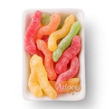 Imagem de Bala de goma docigoma minhocas azedinha docile, 600g