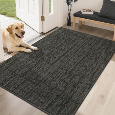 Imagem de COSY HOMEER - Tapete de porta de 81 cm x 122 cm antiderrapante lavável tapete de boas-vindas absorvente de pelo baixo para patas enlameadas, capachos de entrada dianteiros traseiros e sapatos molhados