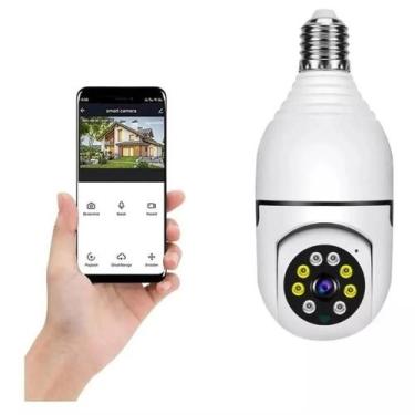Imagem de Câmera De Segurança Lâmpada Wifi Prova Dagua Infravermelho Cor Branco 