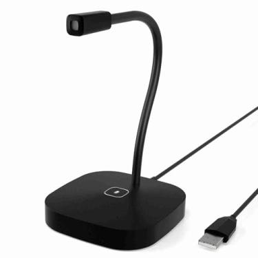 Imagem de Microfone de Mesa, Microfone Condensador Com Interruptor de Toque, Plug and Play de Microfone de Computador para Videoconferência On-line, Ensino On-line, Transmissão Ao Vivo