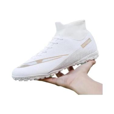 Imagem de Chuteiras De Futebol Premium Unissex De Cano Alto FG TF Com Cravos Lon