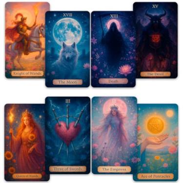 Imagem de CRAFTERIAN Enchanted Gate Tarot – 78 Cards Deck with Guidebook | Fantasy Witchy Celestial Tarot Cards for Beginners & Advanced Readers