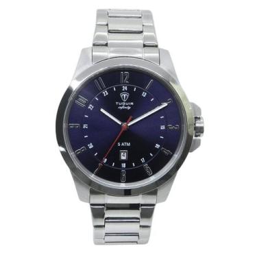 Imagem de Relógio Masculino de Aço Tuguir Infinity 6117H Prata Azul
