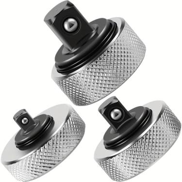 Imagem de 1 mini chave catraca multifuncional, 1/2 polegada, 3/20.3 cm e 1/4 polegada com roda de polegar reversível (prata 9,5 cm)