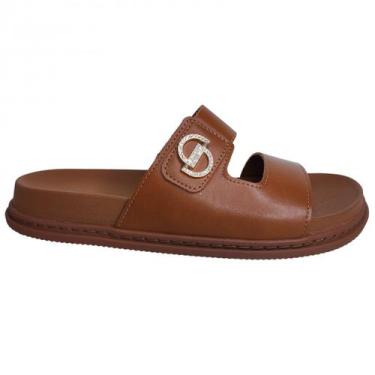 Imagem de Chinelo Slide Marrom Casual Feminino Dakota Y9463, Marrom, 36