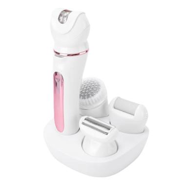 Imagem de Ymiko Depilador Feminino 5 Em 1, Dispositivo de Remoção de Pelos, Barbeador Elétrico Multifuncional, Sem Fio, úmido, Seco, Leve, Portátil para Corpo, Facial, Linha de Biquíni Rosa