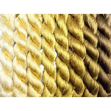 Imagem de RUSHIGUAN 100% pura natureza amoreira fio de seda acessório de joias flores artificiais ponto cruz bordado fio diy kits de costura 8 cores gradientes 110 m cada (21)