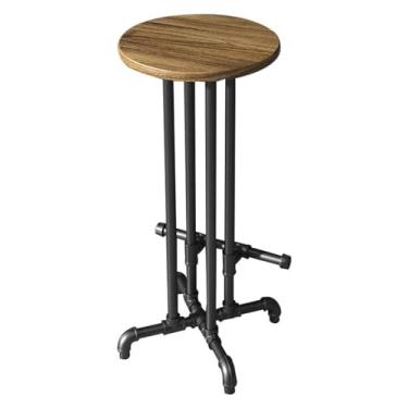 Imagem de Banqueta de bar industrial vintage banqueta redonda criativa para cachimbo de água cadeiras altas de madeira para cadeiras de restaurante