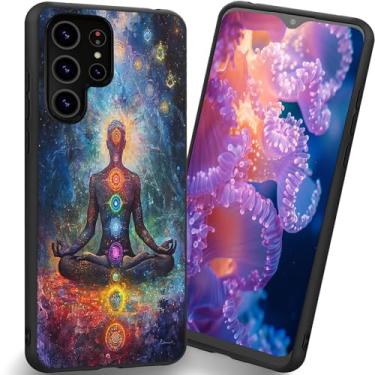 Imagem de RUUHLJLET Projetada para Samsung Galaxy S26 Ultra de 6,9 polegadas, a capa fosca macia oferece proteção total (meditação dos chakras)