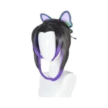 Imagem de Fantasia De Cosplay Shinobu Kochou Para Crianças Com Peruca, Haori E U