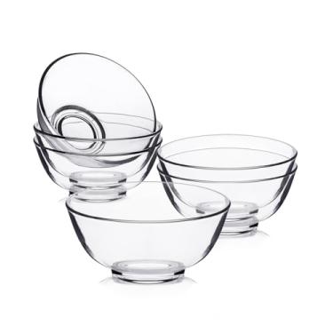 Imagem de NUTRIUPS Conjunto de tigelas de vidro pequenas, conjunto de mini tigelas de sobremesa para pequenas porções de comida, sobremesa e lanche (4,3 polegadas, pacote com 6)