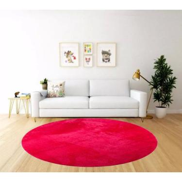 Imagem de Tapete redondo 1,00 apolo quarto sala não risca piso antiderrapante pr