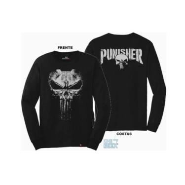 Imagem de Camiseta Manga Longa The Punisher Camisa Justiceiro Caveira - KING OF 