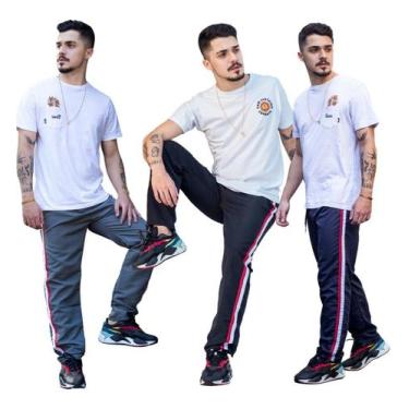 Imagem de Kit 3 Calças Adulto Tactel 1 Bolso Agasalho Inverno 073 - J94 Confecçõ