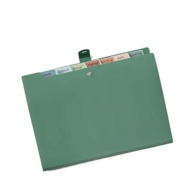 Imagem de Pasta Sanfonada A4 Organizadora 12 Divisórias,200 Folhas, Grande Capacidade para Escritório, Estudo(VERDE)
