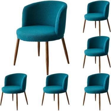 Imagem de Cadeira De Jantar Com Encosto Baixo, Capa Semi-Circular Curvada, Protetor De Cadeira Extensível Para Casa, Hotel, Escritório, Café