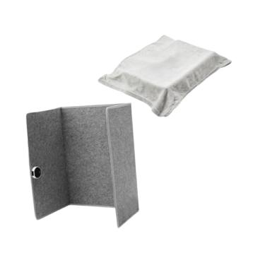 Imagem de Generic Aquecedor Elétrico para os Pés, Aquecedor para Debaixo da Mesa, 5 Níveis de Aquecimento, Portátil para Pernas e Pés para Sala de Estar e Quarto, Cinza com Cobertor