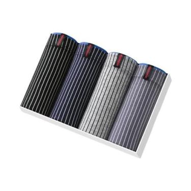 Imagem de Shorts Boxer De Algodão Masculinos 4 Peças, Roupa Íntima Sexy, Cuecas 