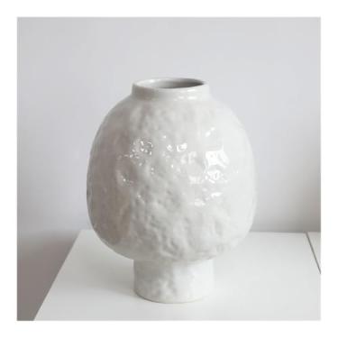 Imagem de Vaso de cerâmica feito à mão, vaso de flores estilo japonês, decoração de casa, sala de estar, sala de chá, arranjo de flores, vasos de flores (B)