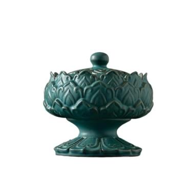 Imagem de Queimador de incenso de cerâmica recipiente de sândalo para queimador de incenso doméstico, ornamentos criativos simples para queimador de aromaterapia, suporte para queimador de incenso (A)