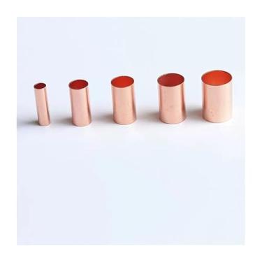 Imagem de Tubo de cobre terminal intermediário terminal de conexão de fio de cobre tubo de crimpagem reto terminal de crimpagem a frio (alicate de crimpagem, 1 pacote)