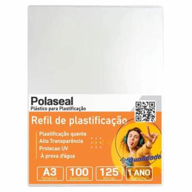 Imagem de Polaseal Plástico para Plastificação A3 303x426x0,05mm 100un - Cassmar